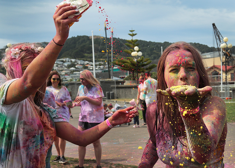 Holi Festival of Colour : Wellington : New Zealand : Richard Moore : Journalist : Photographer :